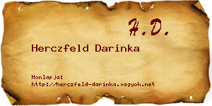 Herczfeld Darinka névjegykártya